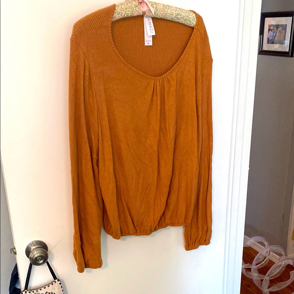 NWOT Anthro Women's Orange Top